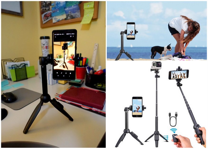 Selfie stick and tripod